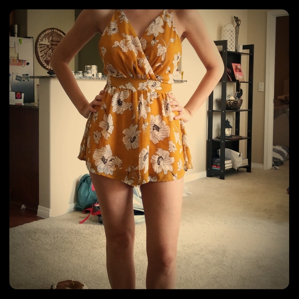 Sunflower yellow romper